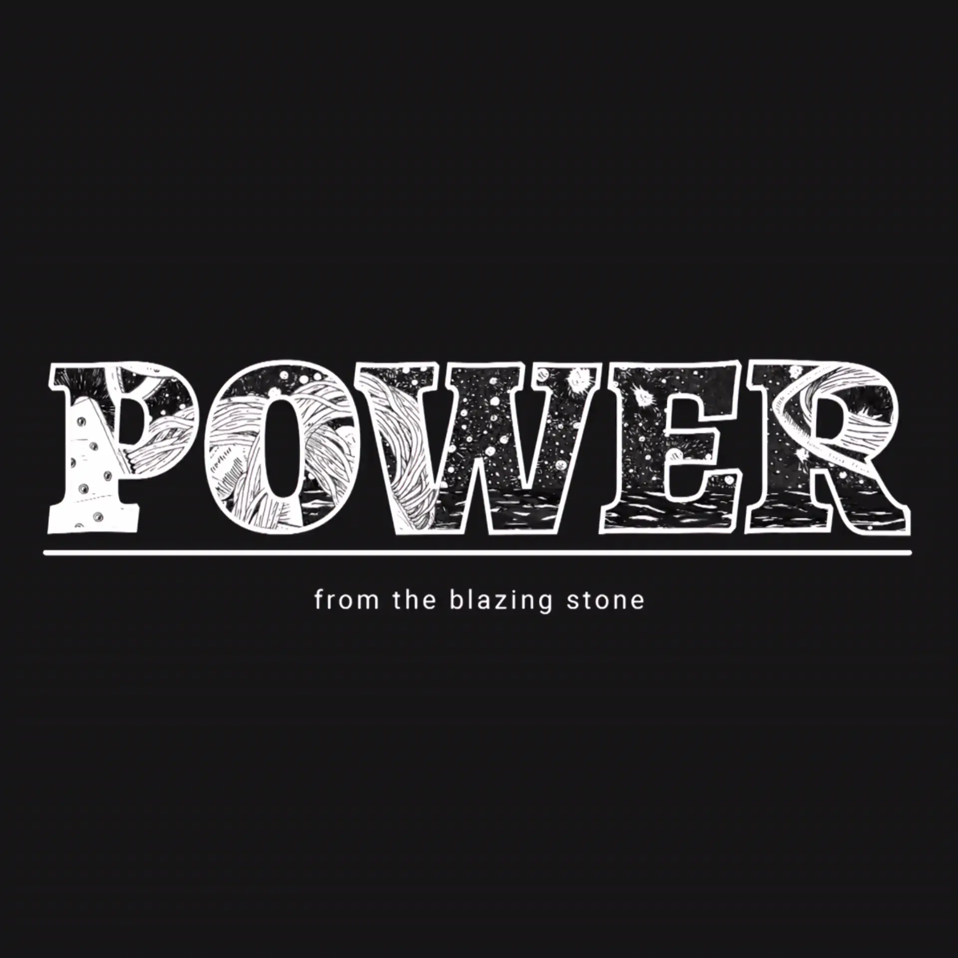 Cover artwork for "Power From The Blazing Stone", a soundtrack by Cornelius Link