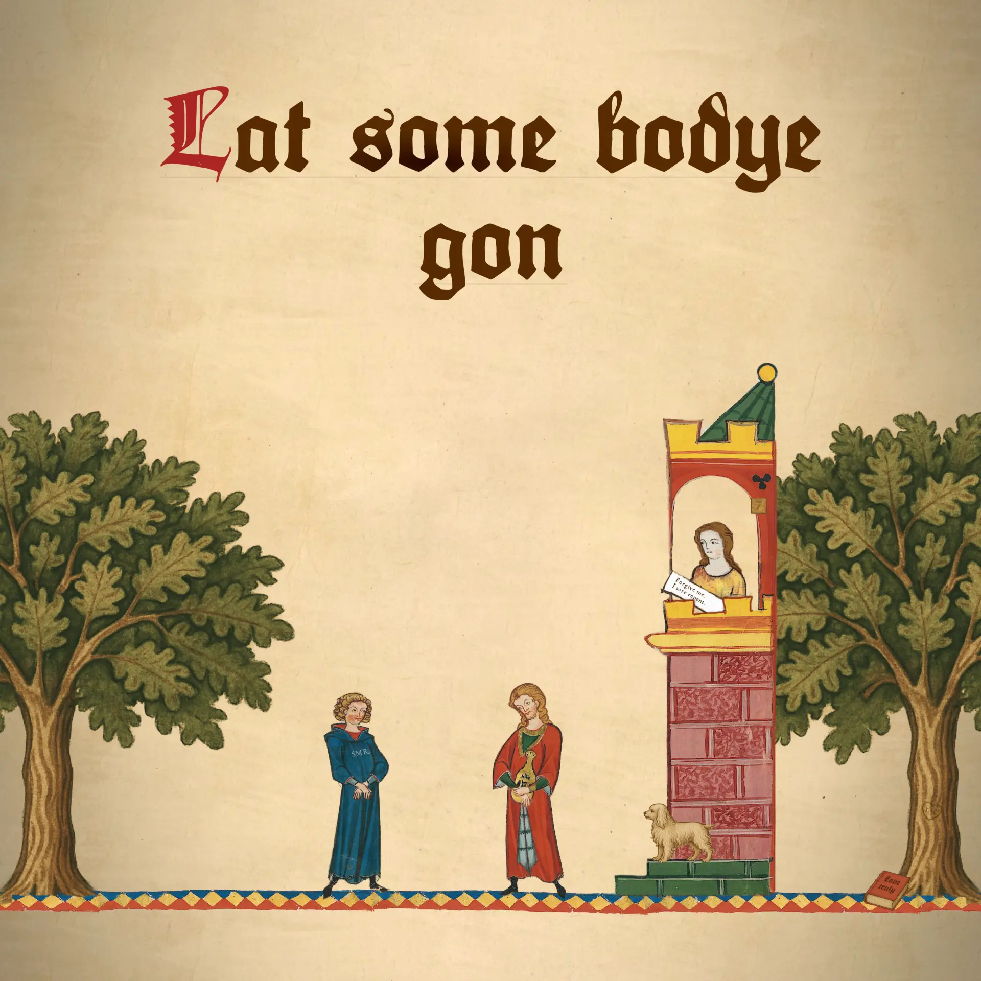 Cover artwork for "Let Somebody Go" by Cornelius Link, a Bardcore version of the Coldplay & Selena Gomez song