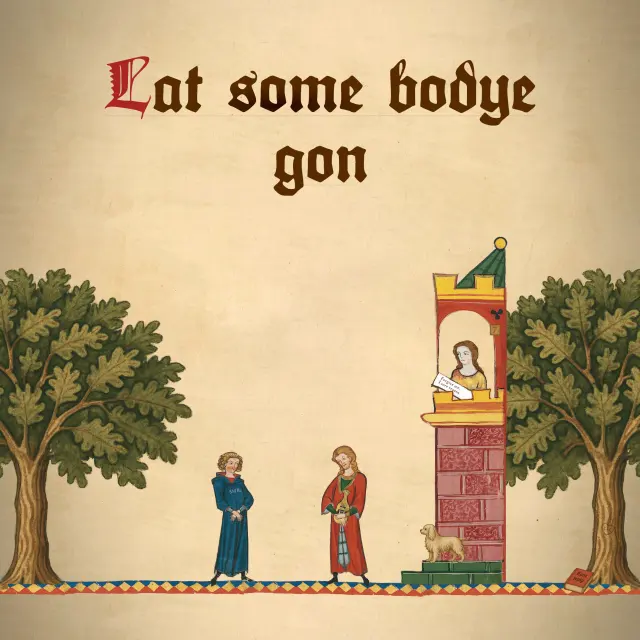 Cover artwork for "Let Somebody Go" by Cornelius Link, a Bardcore version of the Coldplay & Selena Gomez song